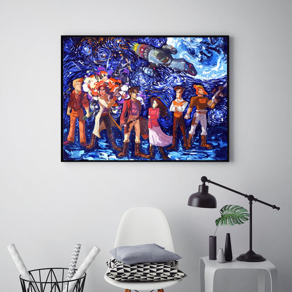 Firefly Back From The Black Van Gogh Starry Night Nursery Decor Canvas Print A097 - Aprilskys Workshop