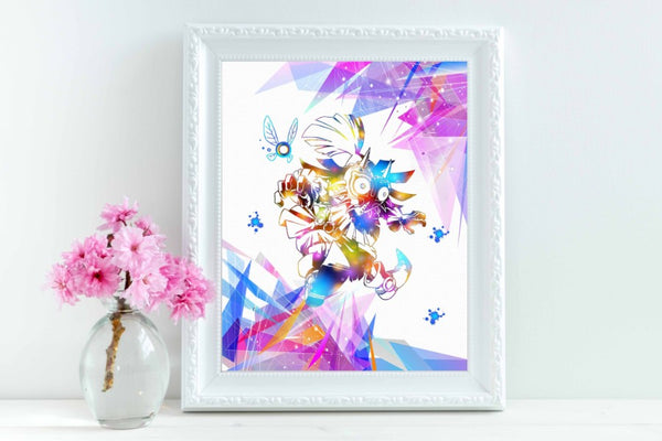 The Legend Of Zelda Majora Mask Zelda Sword Watercolor Canvas Print Nursery Decor C086 - Aprilskys Workshop