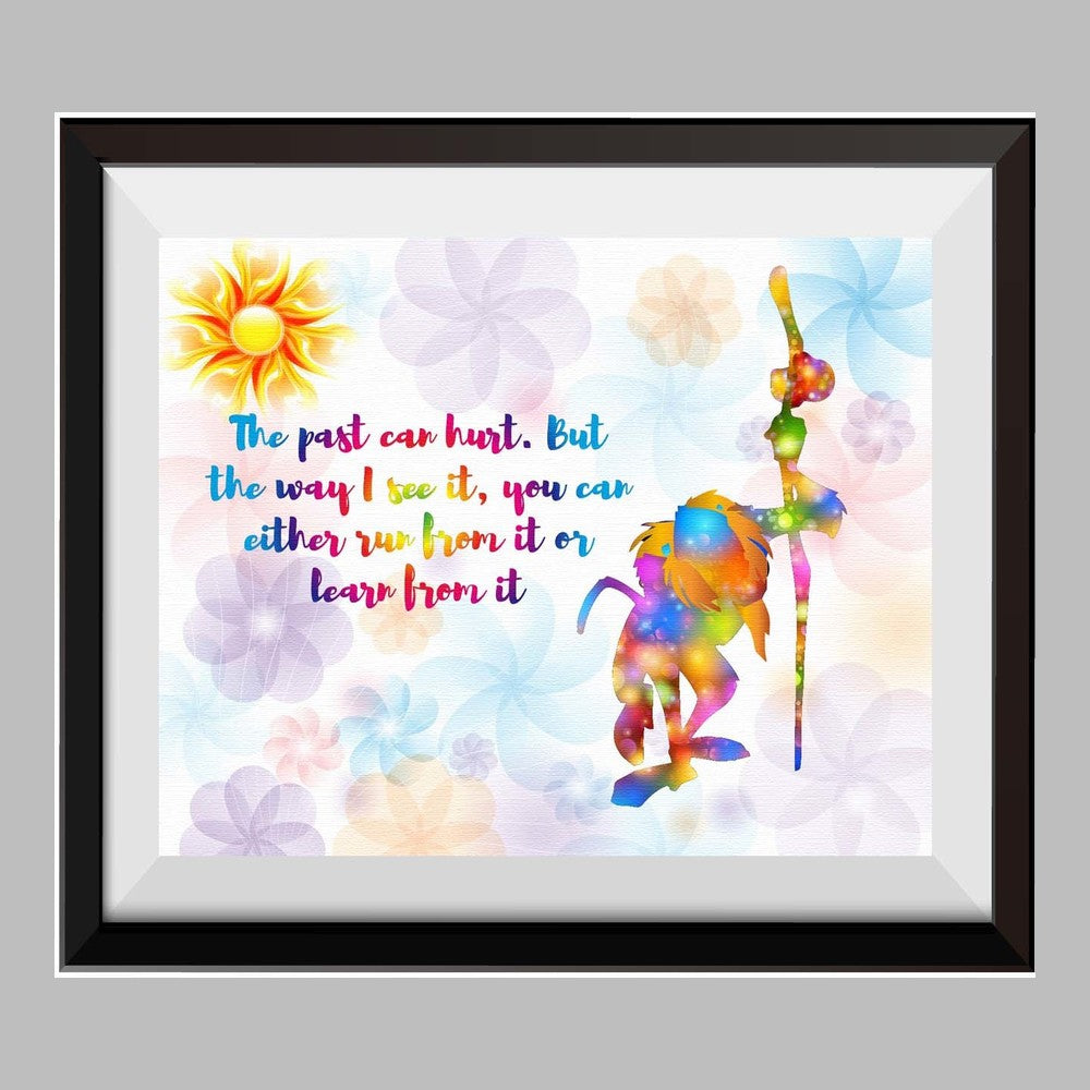 The Lion and King Watercolor Canvas Print Nursery Decor Inspirational Quotes C089 - Aprilskys Workshop