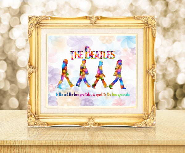The Beatles Poster Watercolor Canvas Print Nursery Decor C093 - Aprilskys Workshop