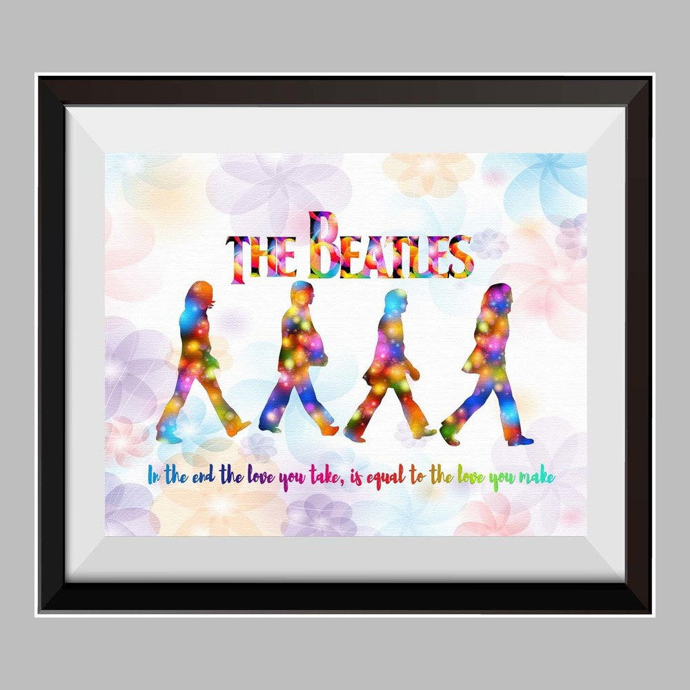 The Beatles Poster Watercolor Canvas Print Nursery Decor C093 - Aprilskys Workshop